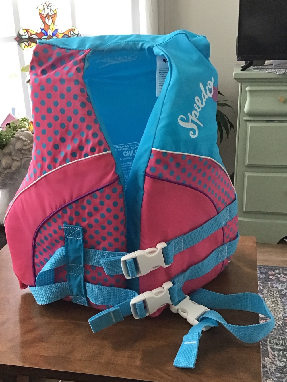 Speedo Pink and Turquoise Kids Flotation Aid